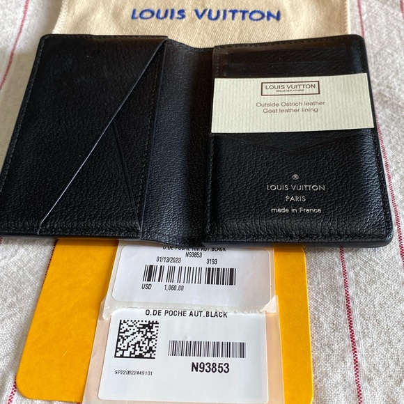 NOT INCLUDED IN SALE. NEW with tags LV Pocket Organizer. Ostrich and Goat Skin. - Picture 2 of 16
